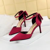 Elegant vibrant red heels